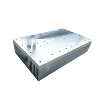 Dissipateur thermique en aluminium extrudé à profil fin, à hauteur uniforme, à double rayonnement, de forme cubique, pour amplificateur audio haute puissance