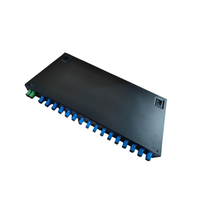 Panel Patch Splitter Fiber Optik PLC 19'' dengan Konektor SC 2-16 Port Rak untuk Jaringan FTTH dan Penggunaan WiFi