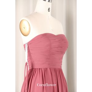 เดรสปาร์ตี้แขนกุดไร้สายสุดหรูสำหรับผู้หญิงชุดเดรสยาวแต่งจีบผ้าชิฟฟ่อนสำหรับเพื่อนเจ้าสาว - Product Image 5