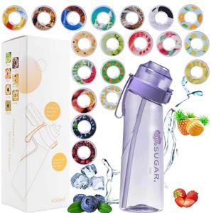 Botella de Agua con Fragancia a Frutas, Libre de BPA, 500/650 ml, 0% de Azúcar, con 7 Cápsulas de Sabor, en Oferta - Product Image 1