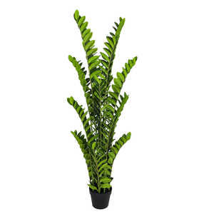 ต้นไม้ Zz ประดิษฐ์จากธรรมชาติเกือบ140ซม. กระถาง Zamiifolia เทียมต้นไม้เงินจีนสำหรับการตกแต่งในร่ม - Product Image 1