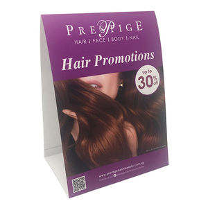 مخصص طباعة أوفست بطاقة قائمة قابلة للطي بطاقة خيمة من الورق المقوى للترويج لطاولة الكافتيريا والبار - Product Image 1