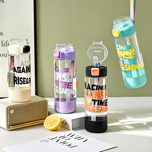 Vaso de plástico para agua deportiva y fitness, de gran capacidad, portátil, con tapa a presión, de aspecto atractivo y muy vendido. - Product Image 1