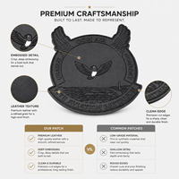 Écusson en cuir brodé personnalisé, badge personnalisé à coudre ou thermocollant, patchs logo pour vêtements, chapeaux, sacs, artisanat de haute qualité