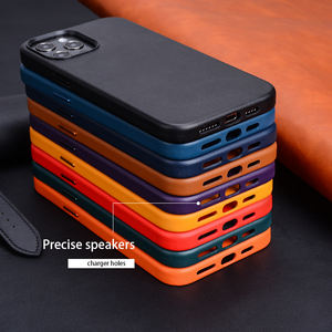 Quantité minimale de commande bas pour iphone 12 Pro Max Logo personnalisé Étuis de téléphone portable magnétiques Étui de téléphone en cuir à grain uni PU antichoc - Product Image 5