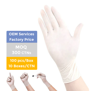 Guantes de látex desechables, sin polvo, para examen médico, uso hospitalario - Product Image 1