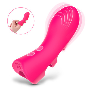 SY GM-415 Couple's Finger Sleeve <b>Vibrator</b> with G-Spot Clitoral Stimulation Silicone Adult Sex Toy Made in Guangdong - Product Image 1