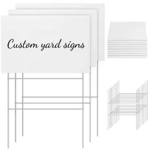 لافتة ساحة 18x24 للحملة الانتخابية لافتات سياسية من البلاستيك المموج لافتة ساحة مع H-حصص - Product Image 2