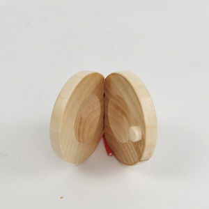 Castagnettes en bois pour enfants, planche de danse ronde, Instrument de musique, de 2 à 4 ans, couleur bois naturel, jouet unisexe - Product Image 3