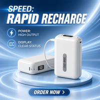 Batterie externe portable grande capacité 20000 mAh avec charge ultra-rapide 65W, câbles intégrés, design léger et fin – Offre Spéciale