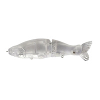 Leurres de pêche non peints 140mm 30g, leurres articulés type Minnow, corps ABS avec queue souple, Swimbait, leurre souple pour brochet et bar.