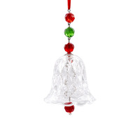Carillon à vent en cristal transparent rouge HBL, ornement en verre à suspendre à la fenêtre, attrape-soleil, décoration d'arbre de Noël