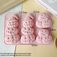 Halloween-Serie Kürbis kopf Fledermaus Besen Silikon form Hexen hut Eis schale Schokoladen pudding Kuchen Dekoration Pflanze Kuchen Werkzeuge