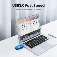 Lecteur de cartes UGREEN CM180 portable USB 3.0 multifonction 4 en 1 TF SD MS CF, adaptateur de carte mémoire flash pour PC Macbook