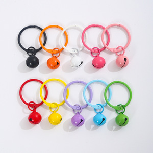 Anneau de 30 mm + Clochette de 14 mm pour porte-clés, accessoires de collier pour animaux de compagnie, pendentifs pour sac à dos, breloques de sac, anneaux d'ouverture, clochettes - Product Image 4
