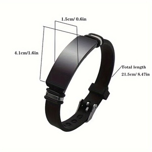 Braccialetto in silicone impermeabile personalizzato con foto e scritta I LOVE YOU FOREVER, regalo per anniversario. - Product Image 2