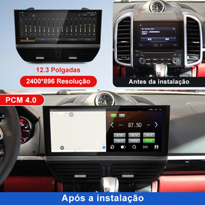 เครื่องเล่นวิดีโอมัลติมีเดียในรถยนต์หน้าจอ 12.3 นิ้ว สำหรับรถยนต์ Porsche Cayenne ปี 2011-2017 พร้อมระบบ GPS วิทยุ สเตอริโอ CARPLAY ความละเอียด 2400*896 ระบบ Android 15 อุปกรณ์ Autoradio - Product Image 3