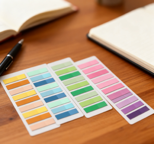 Kexun New Morandi Gradient Color Self-Adhesive Index Label Sticky Notes Customizable Office School Student Memo Pad Stationery