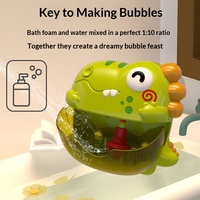Nouveau jouet de bain dinosaure en plastique transfrontalier pour enfants avec machine à bulles, outil de jeu de sable pour baignoire de bébé