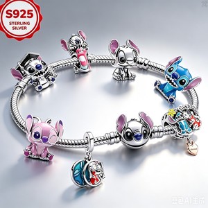 Vendita Calda: Ciondoli <span class=keywords><strong>Disney</strong></span> in Argento 925 con Zirconi, Simpatici Personaggi Dumbo, Mickey, Piglet, Perline per Gioielli Fai-da-Te, Regali per Donne e Ragazze - Product Image 2