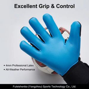 <span class=keywords><strong>Guantes</strong></span> <span class=keywords><strong>de</strong></span> <span class=keywords><strong>Portero</strong></span> <span class=keywords><strong>de</strong></span> Cuero Ajustables <span class=keywords><strong>de</strong></span> 4 mm, Transpirables, Protectores, Unisex, para <span class=keywords><strong>Fútbol</strong></span>, Precios Razonables - Product Image 3