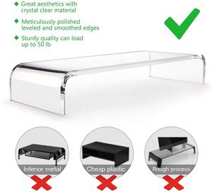 Hiện đại rõ ràng <span class=keywords><strong>Acrylic</strong></span> màn hình đứng Riser Máy tính để bàn máy tính đứng máy tính xách tay máy tính xách tay đứng - Product Image 5