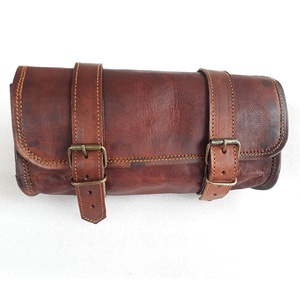 Sacoches latérales en cuir pour motos Sacoches latérales pour motos Sacs à outils enroulables en cuir avec couleurs personnalisées - Product Image 1