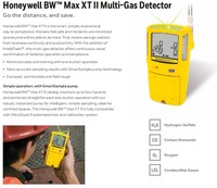 Détecteur de gaz 4-en-1 Honeywell BW Max XT II – Capteur de qualité de l'air (LEL, CO, H2S, O2) – Alarme de détecteur de gaz