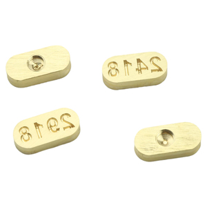 Set di Timbri Alfabetici <span class=keywords><strong>in</strong></span> Metallo e Gomma, Timbro Personalizzato per Logo su Pelle, per Uso Ufficio, Compatibile con Macchina per Timbri Standard - Product Image 4
