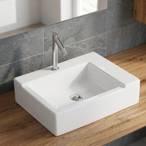 Offre spéciale Lavabo ovale moderne en céramique rose mat Lavabos de salle de bains d'hôtel Meuble de toilette avec égouttoir - Product Image 4