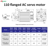 LC30E 220V Torsi Tinggi IP65 AC Servo Motor Driver Kit 1.2KW 1.5KW 1.8KW 4N.m 5N.m 6N.m 3000RPM 5/6A Industri CNC
