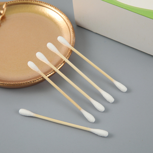 <span class=keywords><strong>Coton</strong></span>-tiges sans droits de douane 200 pièces, bâtonnets en bambou avec boîte en papier blanc - Product Image 4