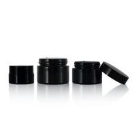 Pot élégant noir mat avec couvercle noir anti-fuite pour baumes à lèvres de luxe et beurre corporel conservant la fragrance 5g