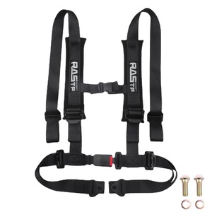 Ceinture de sécurité de course RASTP à 4 points à dégagement rapide, noire, en polyester haute résistance, kit de ceinture de sécurité automobile - Product Image 5
