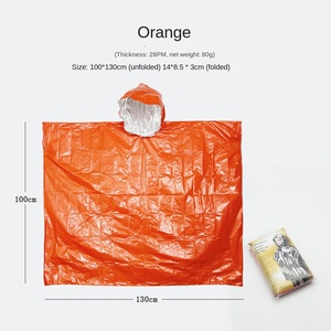 Emergency Raincoat Waterproof Rainwear <b>Blanket</b> Survival Camping Equipment Cold Insulation Rainwear Camping Equipment - Product Image 2