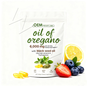 Bulk Stock Black Seed Oil Softgel Capsules with Oregano Oil Natural Digestive and Antioxidant Aid - Product Image 1