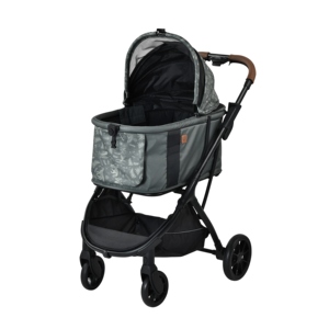 Logo personnalisé de haute qualité avant et arrière à auvent ouvert voiture pour animaux de compagnie avec double amortisseurs pour le confort des animaux de compagnie - Product Image 3