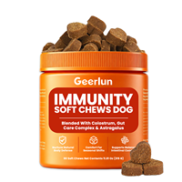 Compléments alimentaires pour chiens à la saveur de saumon, probiotiques, en forme de bouchées molles, pour soutenir le système immunitaire, soulager les allergies chez les chiens, pour les animaux de compagnie, pour les démangeaisons cutanées et auriculaires.