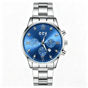 A men's diamond-studded steel <b>bracelet</b> watch, business calendar quartz wristwatch, men's model - Product Image 4