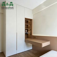 Armoire dissimulée moderne SLS avec coiffeuse intégrée, en bois écologique, taille personnalisable, vente directe usine