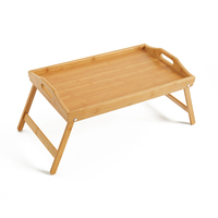 Natural House Vente de gros Table-plateau de lit en bambou avec pieds pliants Ordinateur portable de service pliable et portable Petit-déjeuner Plateau de lit
