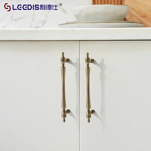 Lideshi Antique Bronze Cabinet Handles Bar Shape Durable For <b>Wardrobe</b> Drawer Door Vintage Style - Product Image 2