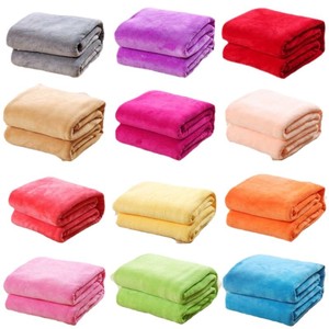 Hiện đại 100% Polyester kích thước đầy đủ flannel Chăn siêu mềm kẻ sọc dệt kim ném cho bộ đồ giường nhà hoặc sofa giường màu rắn - Product Image 6