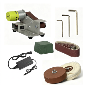 Ponceuse à bande électrique plate, mini-meuleuse multifonctionnelle, machine de polissage intégrée spécifique au travail du bois - Product Image 4