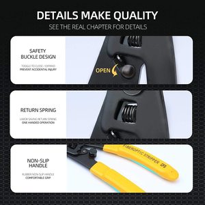 Pince à dénuder les fibres optiques FTTH CFS-2 CFS-3 à trois ports, outil de dénudage de câbles à fibres optiques - Product Image 5
