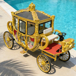 Carruaje de Caballos con Luces LED para Exteriores, Carruaje Real Tirado por Caballos, Carruaje de Boda de Princesa, Carruaje de Caballos Victoria - Product Image 1
