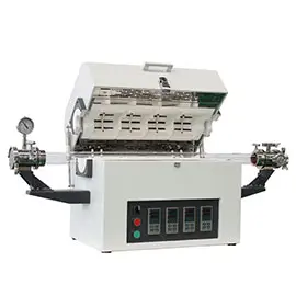 Tube-1700 Furnace High Temperature Small Horizontal Alumina Ceramic Fiber Vacuum 2 Zone Tube Furnace With Touch Screen