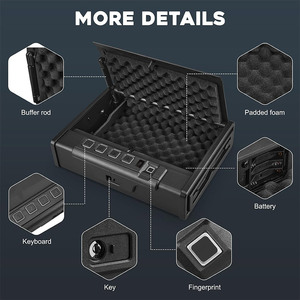 Hộp An toàn Súng sinh trắc học với truy cập nhanh và vân tay hoạt động im lặng, bàn phím và phím với cổng nguồn khẩn cấp Loại C. - Product Image 2