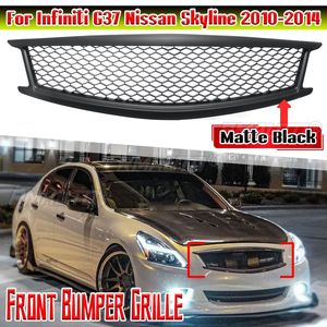 G37 Front Bumper <b>Grill</b> Grille <b>for</b> Infiniti G37 <b>for</b> Nissan Skyline 2010-2014 Honeycomb <b>Mesh</b> Front Upper Hood Centre <b>Grill</b> Panel - Product Image 1