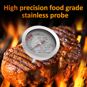 เครื่องวัดอุณหภูมิเนื้อสัตว์แบบดิจิตัลไร้สาย2นิ้วมีสัญญาณเตือนความปลอดภัยในครัวใช้ทำอาหารสัตว์ปีก - Product Image 5